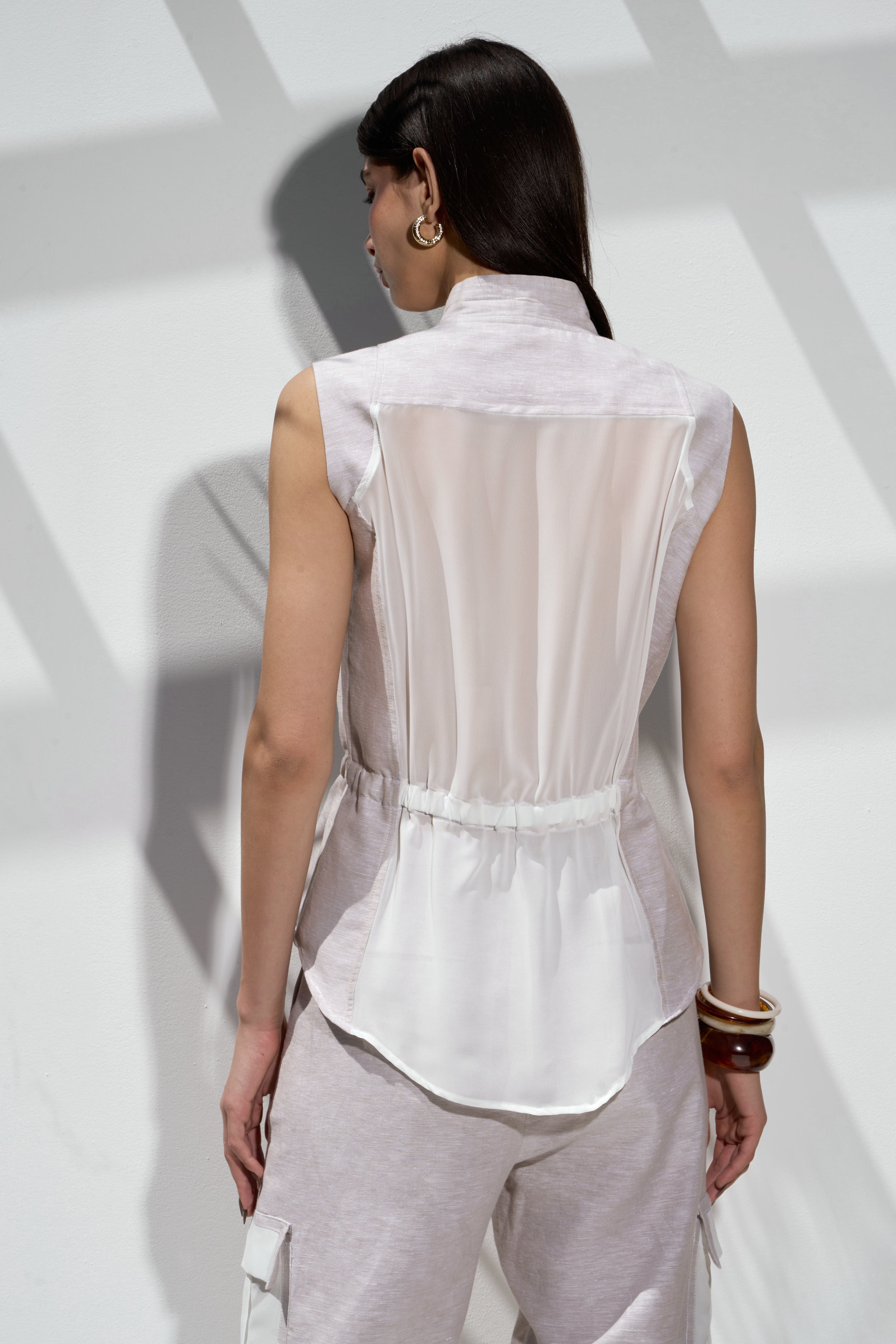 The Verve Chiffon-Back Vest