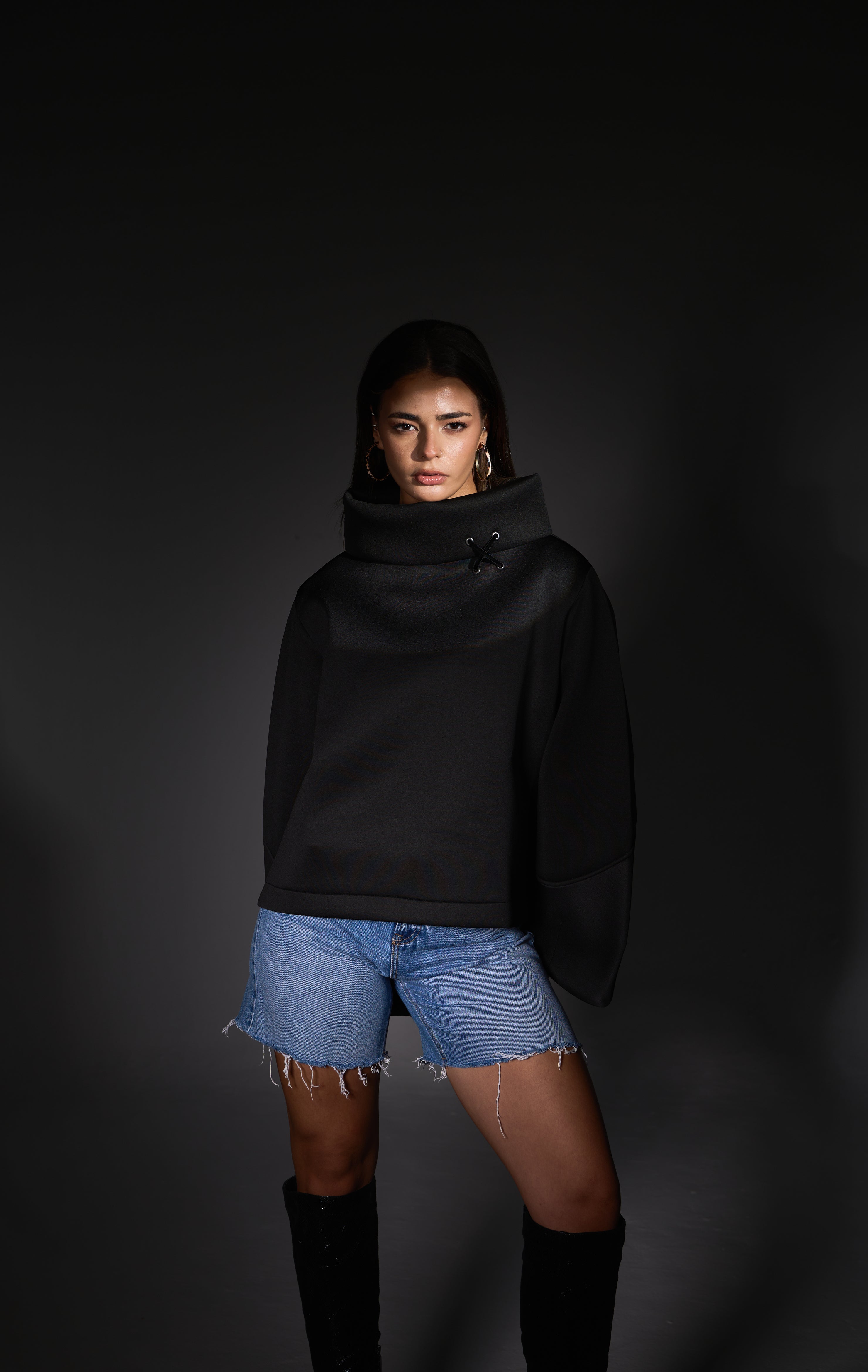 Scuba Sweater, DOUBLE COLLAR
